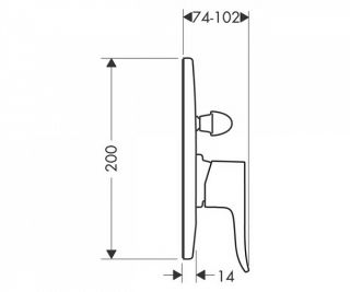 Смеситель для душа Hansgrohe Metris 31484000 хром